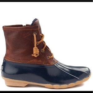 navy blue sperry boots!